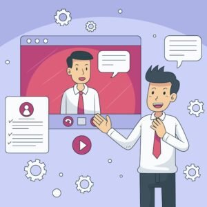 man taking online job interview 23 2148642181