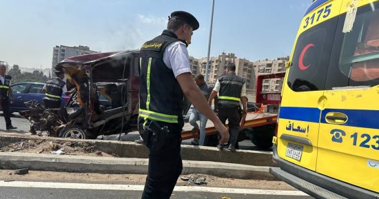 حادث تصادم على الطريق الدائرى يؤثر على حركة المرور.. صور حادث تصادم على الطريق الدائرى يؤثر على حركة المرور.. صور