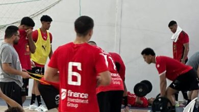 مران صباحى لـ شباب اليد قبل مواجهة غينيا فى أفريقيا.. صور