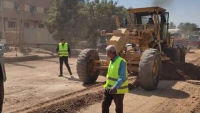 بدء رصف وصيانة طريق مرسي علم – إدفو بطول 10 كم.. صور