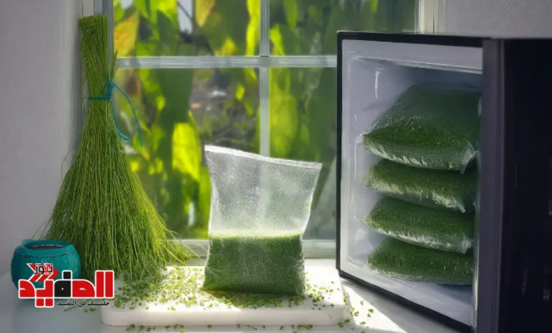طريقة تخزين الملوخية الخضراء بالفريزر