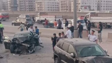 مصرع طفل وإصابة 4 آخرين إثر حادث تصادم سيارة وجرار زراعى بالصف