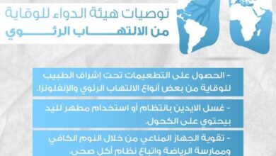 نصائح هامة للوقاية من الالتهاب الرئوى والانفلونزا