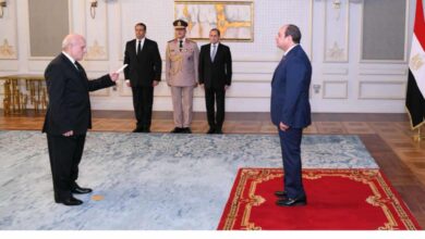 المستشار محمد الشناوي يؤدي اليمين أمام الرئيس السيسي لتعيينه رئيسًا للنيابة الإدارية