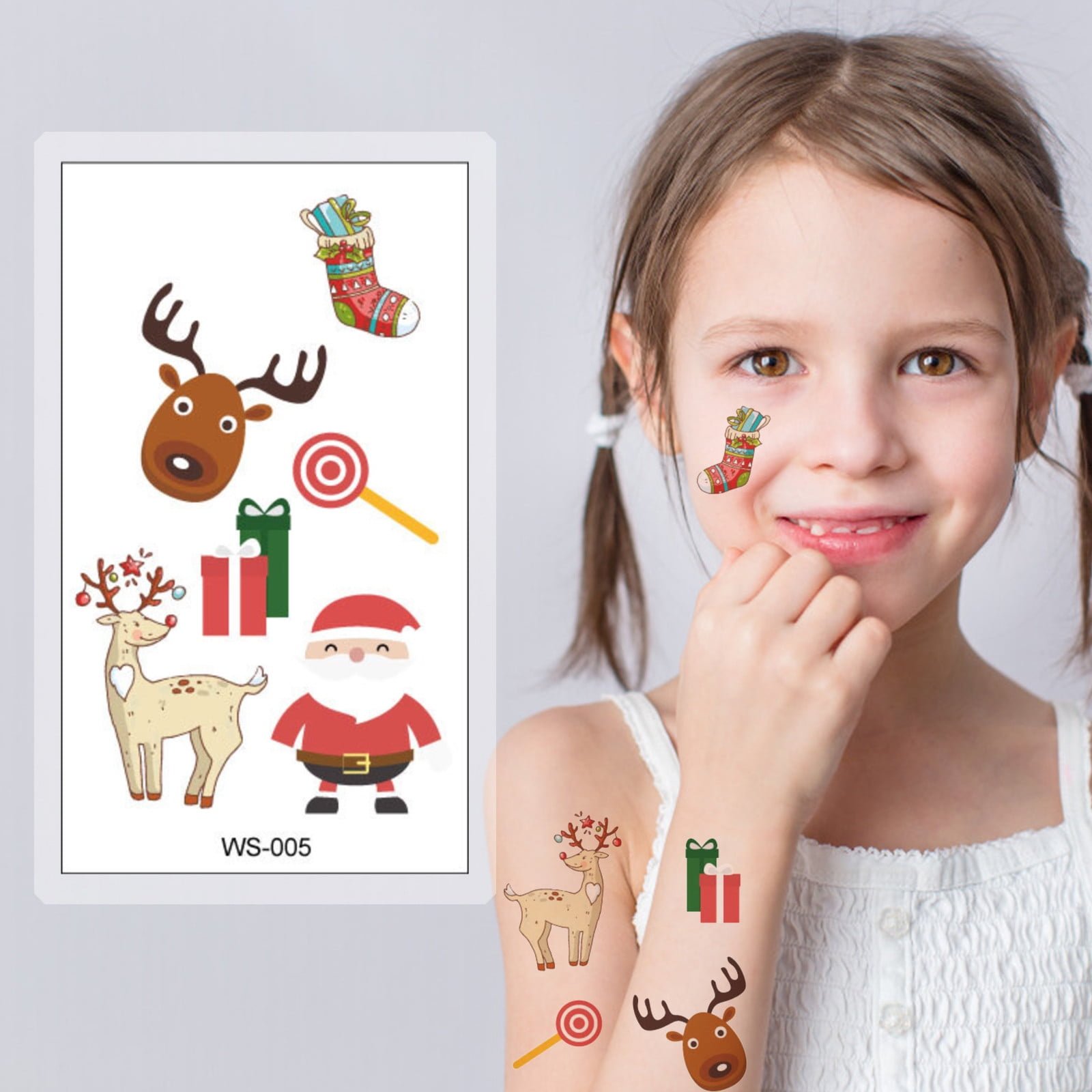 CFXNMZGR Pro Beauty Tools Tattoo Accessories Christmas Temporary Tattoo For Kids Adul Assorted Cute Designs Stick Xmas Holiday Birthday Party Favors - Walmart.com
