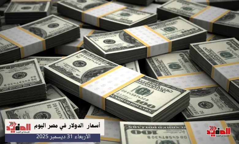 أسعار الدولار في مصر اليوم الأربعاء 31 ديسمبر 2025