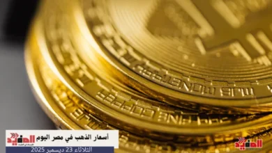 أسعار الذهب في مصر اليوم الثلاثاء 23 ديسمبر 2025