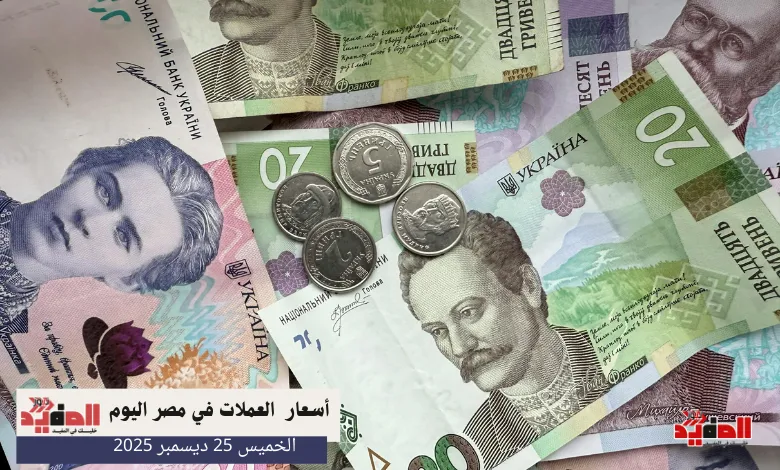 أسعار العملات في مصر اليوم الخميس 25 ديسمبر 2025