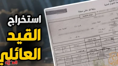 استخراج قيد عائلي مميكن