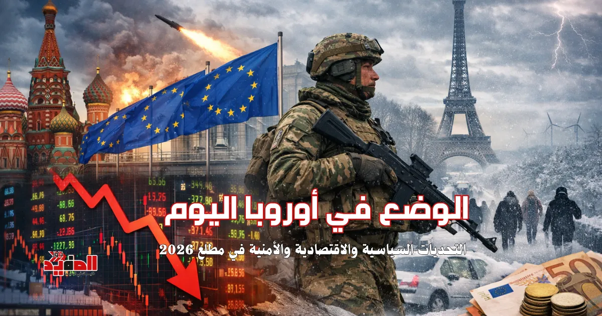 الوضع في أوروبا اليوم.. التحديات السياسية والاقتصادية والأمنية في مطلع 2026 الوضع في أوروبا اليوم.. التحديات السياسية والاقتصادية والأمنية في مطلع 2026