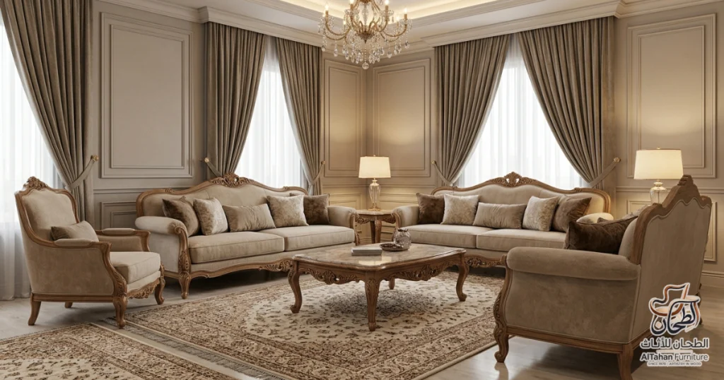 مصنع الطحان للأثاث بدمياط خبرة منذ 1978 في صناعة الأثاث الفاخر للبيوت الخليجية