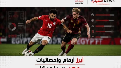 أبرز أرقام وإحصائيات مباراة مصر وبلجيكا.. أرقام تكشف قوة الفراعنة في كأس العالم 2026 أبرز أرقام وإحصائيات مباراة مصر وبلجيكا.. أرقام تكشف قوة الفراعنة في كأس العالم 2026